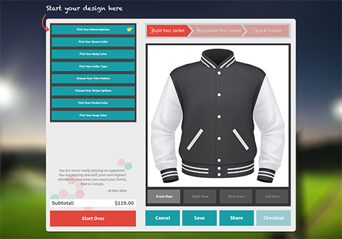 High School Letterman Jackets  Customize Your Own Sports Jacket
